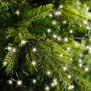 Luzes compactas 1000 LED, fio verde, 225 cm