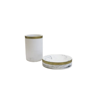 Copo Resina Marmorizado & Ouro