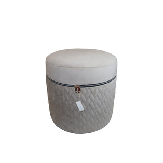 Pouf Veludo Bege