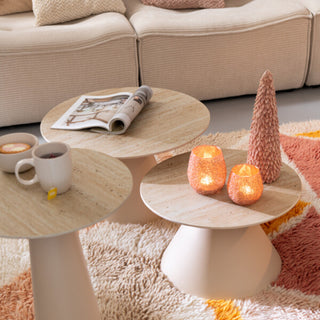 Mesa Auxiliar C/ Tampo Bege