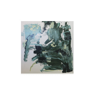 Tela Pintada à Mão Azul & Amarelo, 120*80 cm