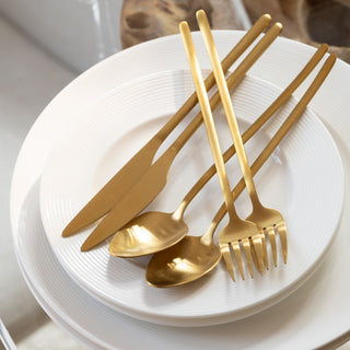 Talheres Inox Dourado, 24 Peças