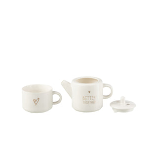 Conjunto Bule + Chávena Coração