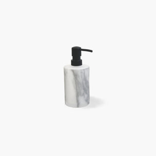 Doseador EF Mármore Gris em poliresina com efeito mármore cinza. Design contemporâneo e elegante. Altura 18 cm. Combina com o copo e acessórios da linha EF.