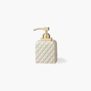 Doseador Portia Camel em cerâmica. Capacidade 44 cl. Design simples e sofisticado para casa de banho, cozinha ou lavabo. 7x16 cm. Linha Portia.