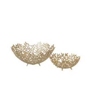 Taça Decor Folhas Ouro