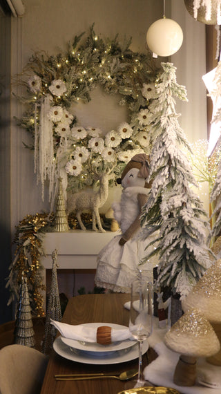 Coroa de Pinheiro C/Luz Decorada, Ø 100cm
