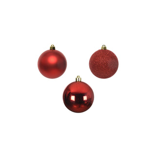 Caixa C/ 10 Bolas de Isopor Mix Vermelhas