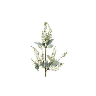 Ramo de Bagas Branco, 60 cm