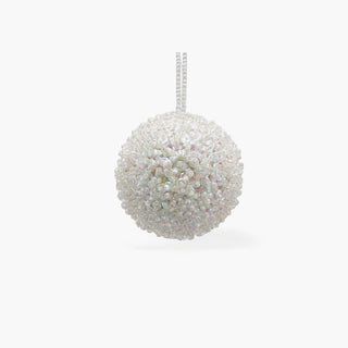 Bola Branca Contas Transparentes (12cm)