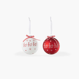 Bola de Vidro Ho Ho Ho (10cm)