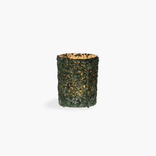 Porta-velas Sequins Verde, Ø10 cm