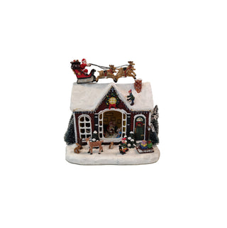 Casa Trenó Pai Natal C/LED