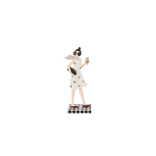 Figura Mulher Vestido Bolas