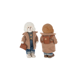 Cão C/Casaco Castanho