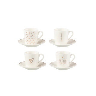 Caixa com 4 Xícaras de Café, 11,2 cm