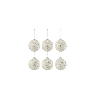 Caixa com 6 Bolas de Natal, 10 cm