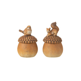 Pássaro e Esquilo em Porcelana, 22.5 cm