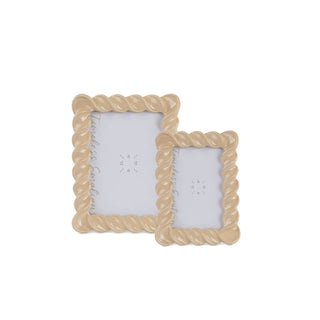 Moldura C/Forma Ondas Bege, S/M