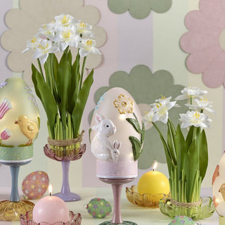 Ramo de Narcisos x9 C/ Folhas, 41 cm