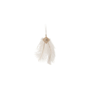 Pluma de Pendurar Branca e Ouro, Uni