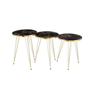Mesa Auxiliar Neg/Oro M